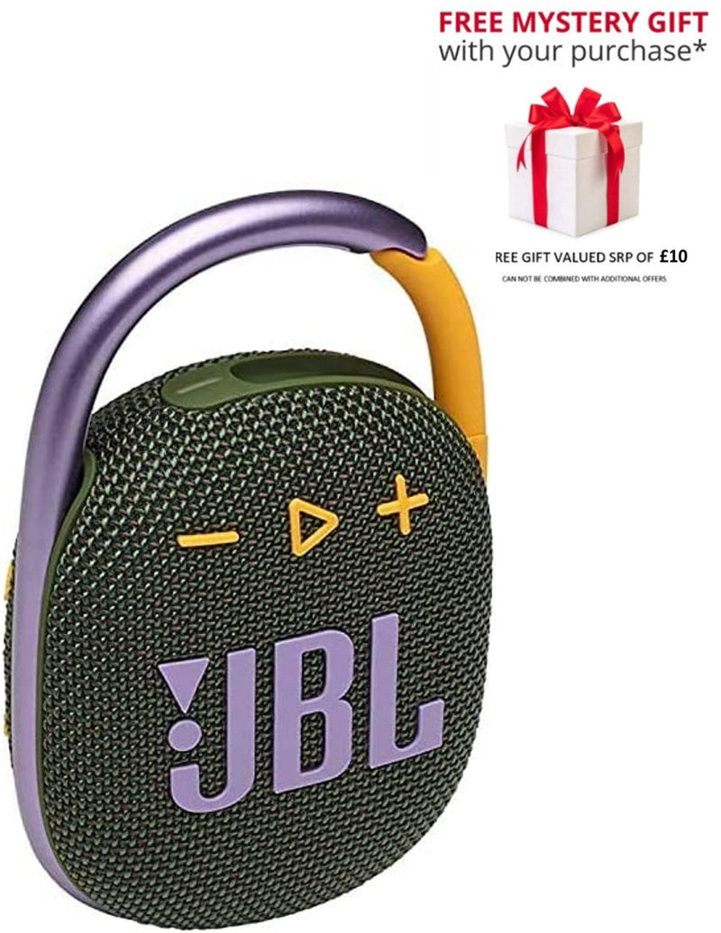 JBL Clip 4 Ultra-portable IPX7 Waterproof Speaker - Free Gift RRP £10!