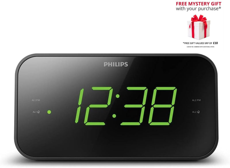 Philips TAR3306 Wake-Up Alarm Clock Digital Portable Radio – Free Gift RRP £10!