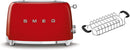 Smeg TSF01 2 Slice Toaster + TSBW01 Bun Warmer Bundle