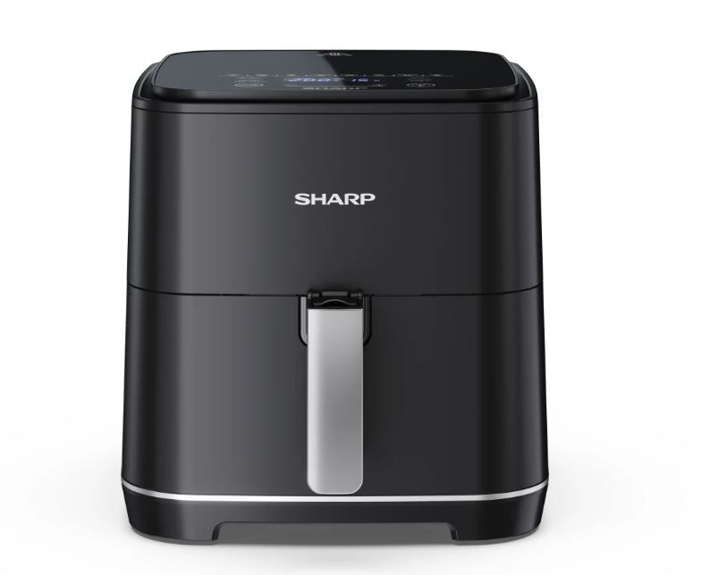 SHARP AF-GS552AU-B 5.5L Air Fryer with Digital Control Panel, 5.5L, 8 pre-set programs - Black