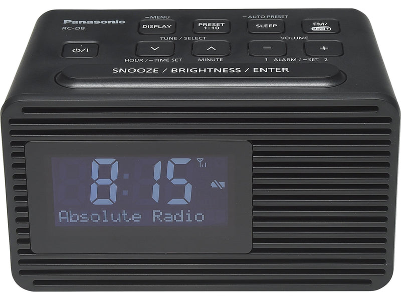 Panasonic RC-D8EB-K Portable DAB+/FM Clock Radio - Black