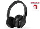 Philips TAA4216BK On-Ear Wireless Sports Headphones Washable Ear-Cups - Free Gift RRP £10!