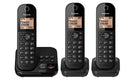 Panasonic KX-TGC423EB Triple Digital Cordless Phone with Answering Machine – Box Damaged