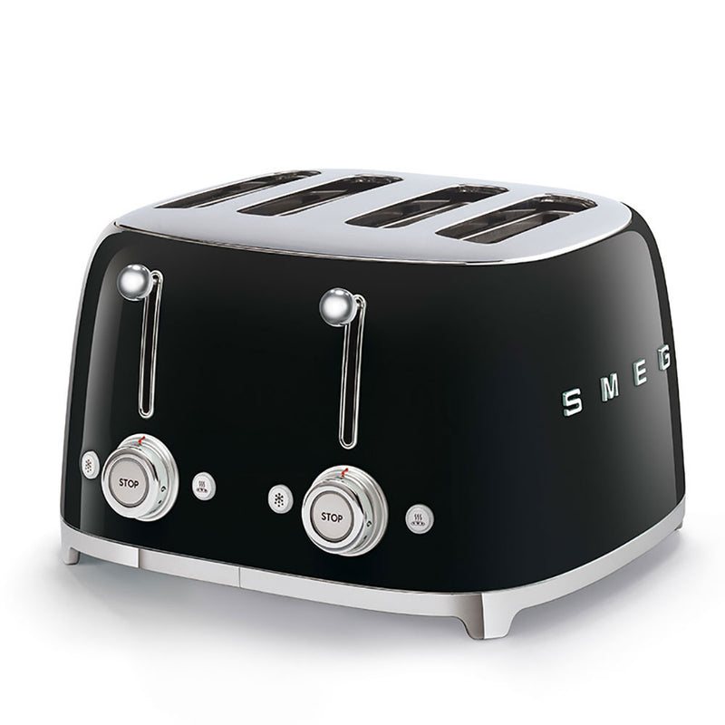 Smeg WKF01 Whistling Stovetop Kettle & TSF03 4-Slice Toaster Bundle