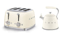 Smeg WKF01 Whistling Stovetop Kettle & TSF03 4-Slice Toaster Bundle