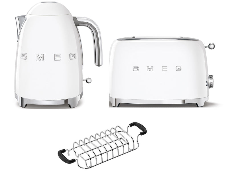 Smeg KLF03 Kettle + TSF01 Toaster + TSBW01 Bun Warmer Bundle