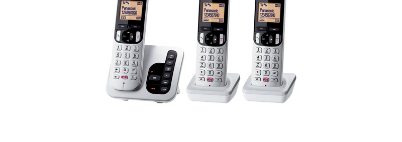 Panasonic KX-TGC263ES Cordless Phone with Answer Machine Triple (minor box damage)