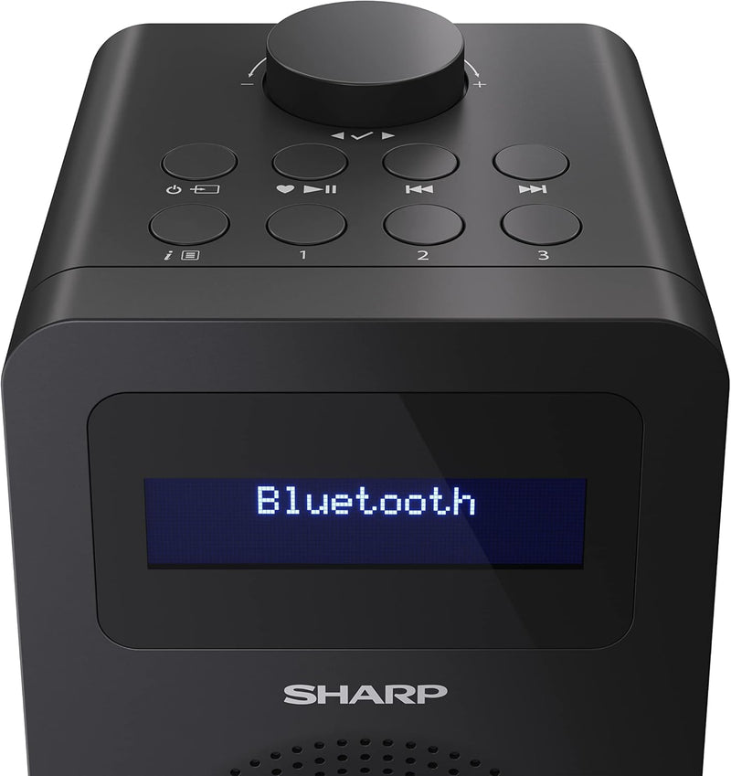Sharp DR-430BK Digital Bluetooth DAB+/FM Radio, Alarm Clock, 40 Pre-Sets