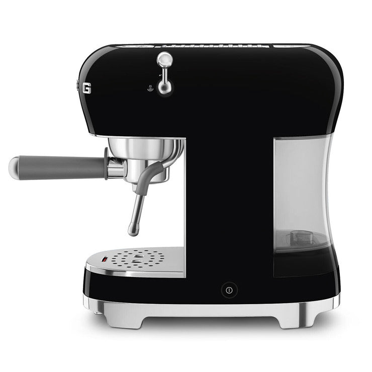 Smeg ECF02 Black Espresso Coffee Machine with Steam Wand