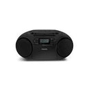 Philips TAZ2500 Portable CD Soundmachine with Cassette Player, DAB+/FM Radio, Bluetooth 6.0, USB Playback, Audio‑In, Dynamic Bass Boost, Stereo Speakers, AC/Battery Powered - Black
