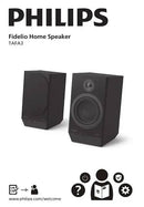 Philips Fidelio TAFA3 Wireless Stereo Speakers, 2×50W, Bi‑Amp Active Crossover, Bluetooth 5.4, Auracast, LDAC, RCA/Optical/HDMI ARC, Glass‑Fibre Woofers, Titanium Tweeters, High‑Gloss Black