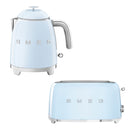 Smeg KLF05 Retro 50's Style Mini Kettle 0.8L & TSF01 2 Slice Toaster Set