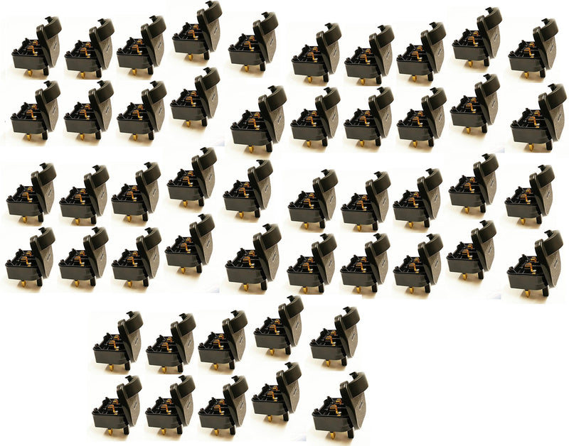 50-Pack Schuko  Euro Plug Converter Plug (SCP3) (European to UK) 13A Black - Complies with BS5733 and BS1363