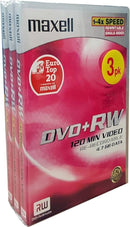 Maxell DVD+RW Re-Recordable Discs 120 Min Video 4.7GB