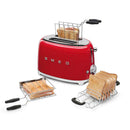 Smeg TSF01 Matte 2 Slice Toaster + TSSR01 2-Sandwich Racks Bundle