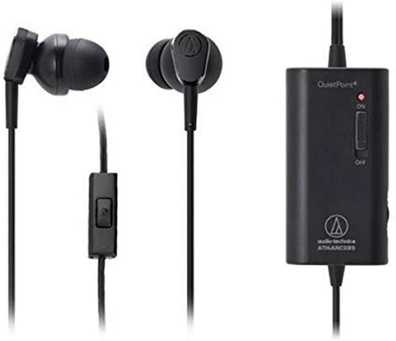 Audio-Technica ATH-ANC33iS Active Noise Cancelling In-Ear Headphones