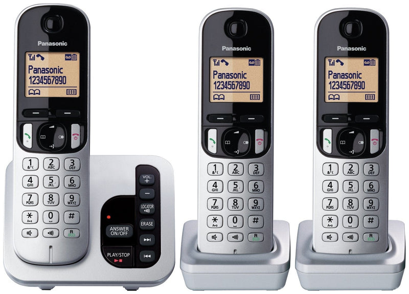 Panasonic KX-TGC223ES Trio Digital Cordless Phone- Silver