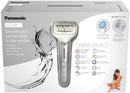 Panasonic ES-EL9A Wet & Dry Cordless Epilator for Women with 8 Attachments & LED Light