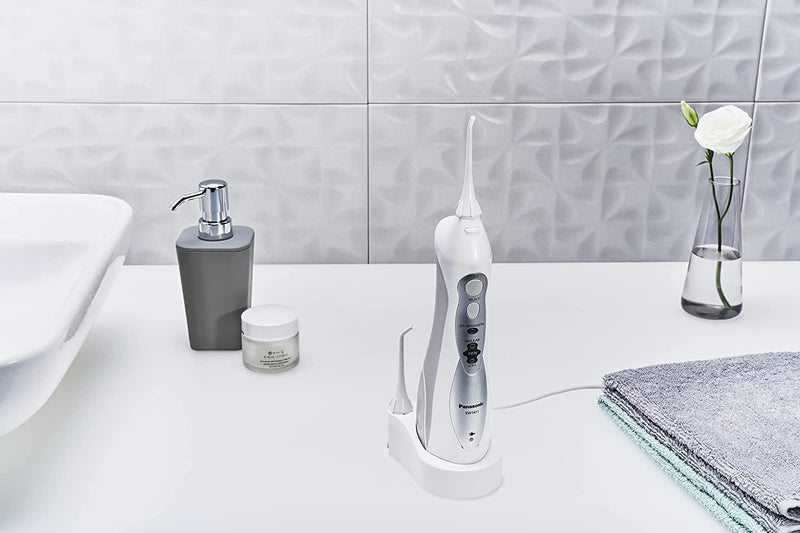 Panasonic EW1411 Rechargeable Dental Oral Irrigator with 4 Water Jet Modes, UK 2 Pin Plug