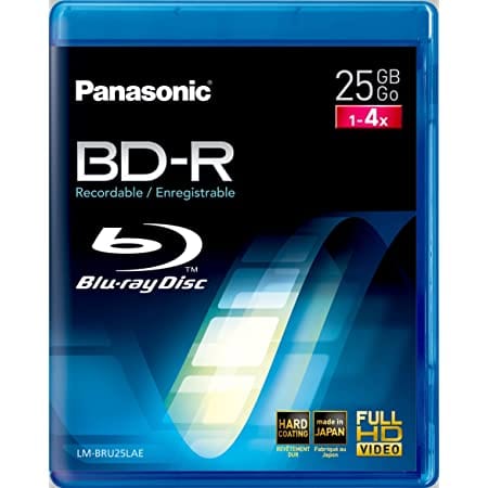 Panasonic LM-BEU25AE2 25GB Rewritable Blu-ray Media 1-2xSpeed Video Box -2 per Pack