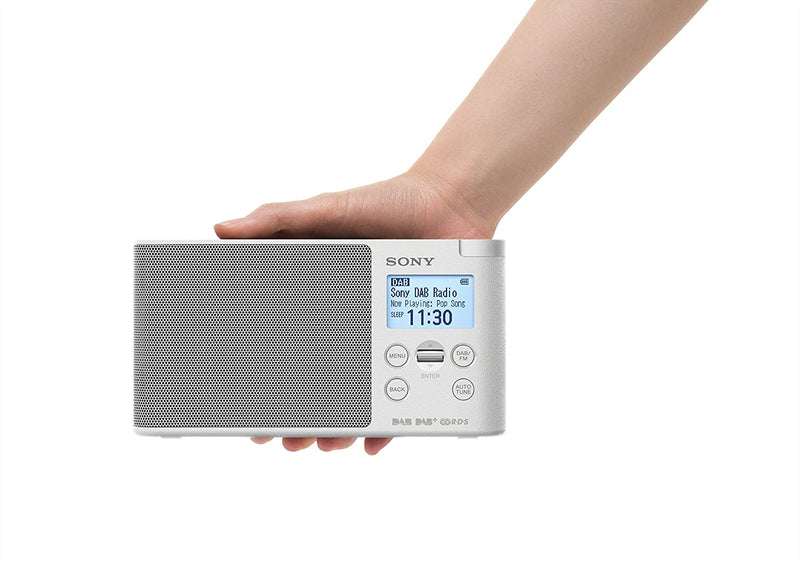 Sony XDR-S41D Portable DAB/DAB+ Wireless Radio with LCD Display - White
