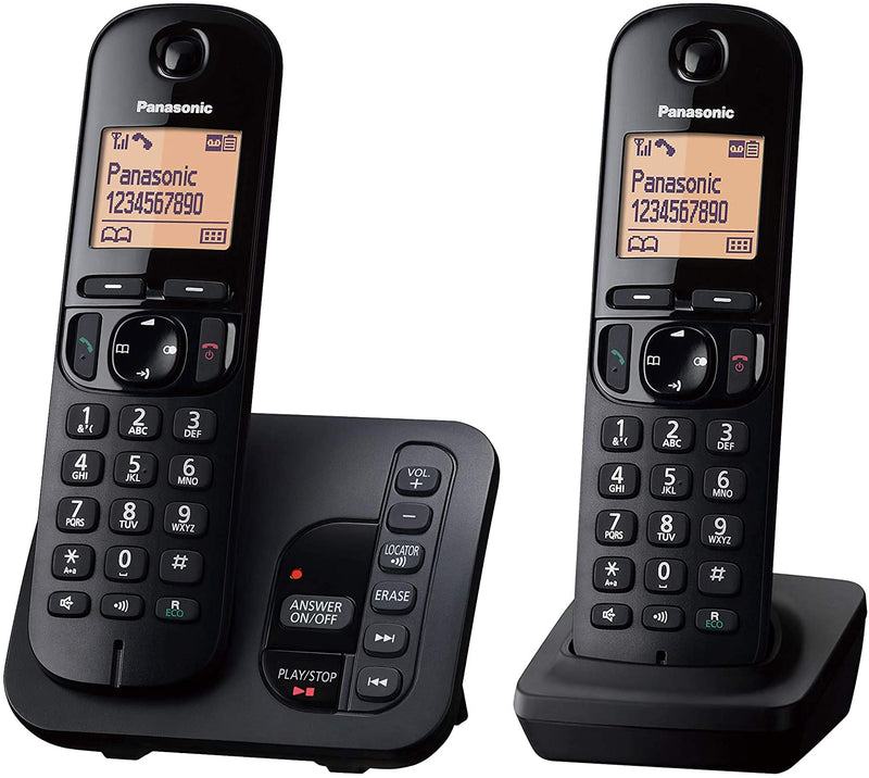 Panasonic KX-TGC222EB Cordless Telephone - Twin Handsets (Box Damaged)