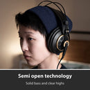 AKG K240 Studio Professional Semi-Open, Over-Ear Headphones, 3.5mm and 1/4" adapters, self adjusting headband - Black and Gold