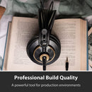 AKG K240 Studio Professional Semi-Open, Over-Ear Headphones, 3.5mm and 1/4" adapters, self adjusting headband - Black and Gold