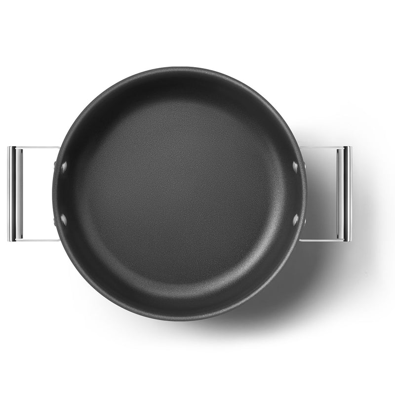 Smeg CKFD2811 50's Style Aesthetic Non-stick Deep pan Cookware (Black) 28cm