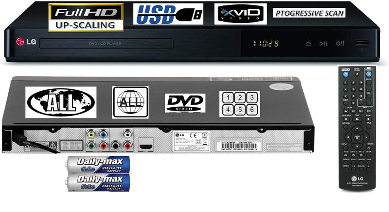 LG DP542H Multi-Region DVD Player 1080p with HDMI + Samsung Wallet