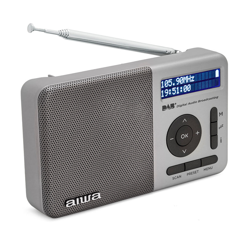 Aiwa RD-40DAB Digital Portable Radio Dab+/FM-RDS Radio with Dual Alarm Clock