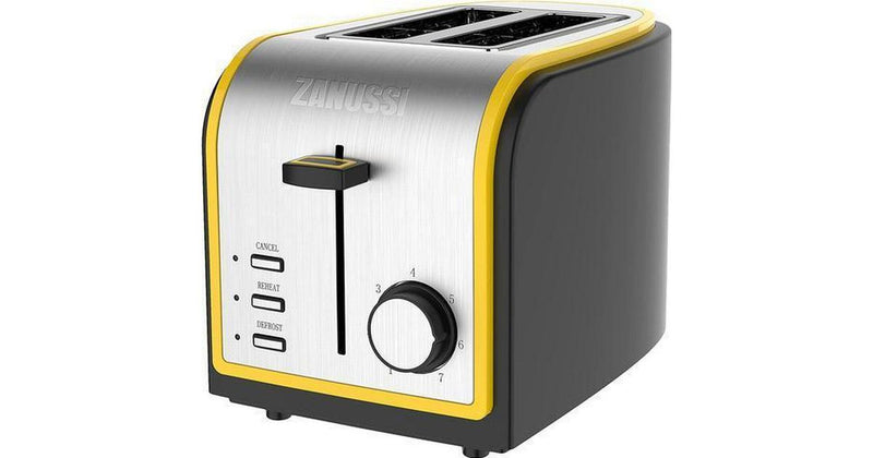 Zanussi ZST-6579-YL 800W Stainless Steel 2 Slice Toaster - Yellow