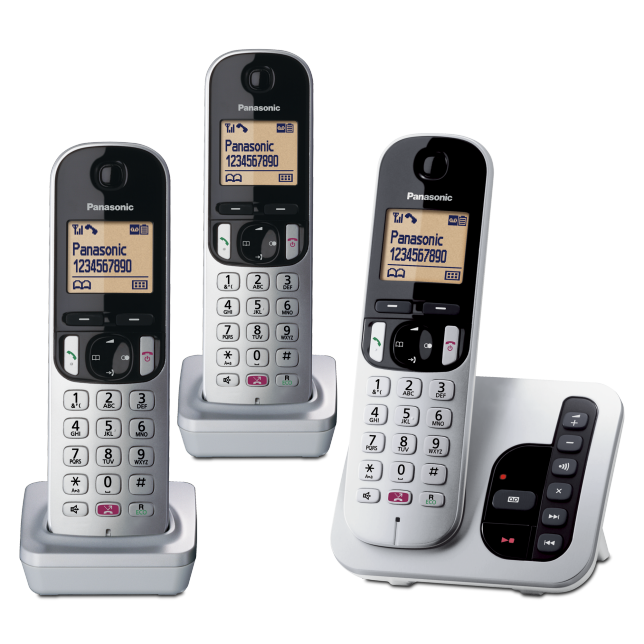 Panasonic KX-TGC263ES Cordless Phone with Answer Machine Triple