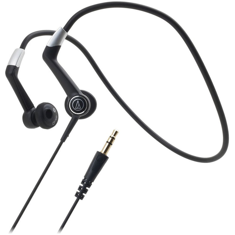 Audio-Technica ATH-CP700 Waterproof Sports In-Ear Headphones - Black