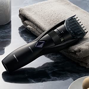 Panasonic ER-GB37 Wet & Dry Electric Beard Trimmer for Men with 20 Cutting Lengths, Standard UK 3pin plug, Black