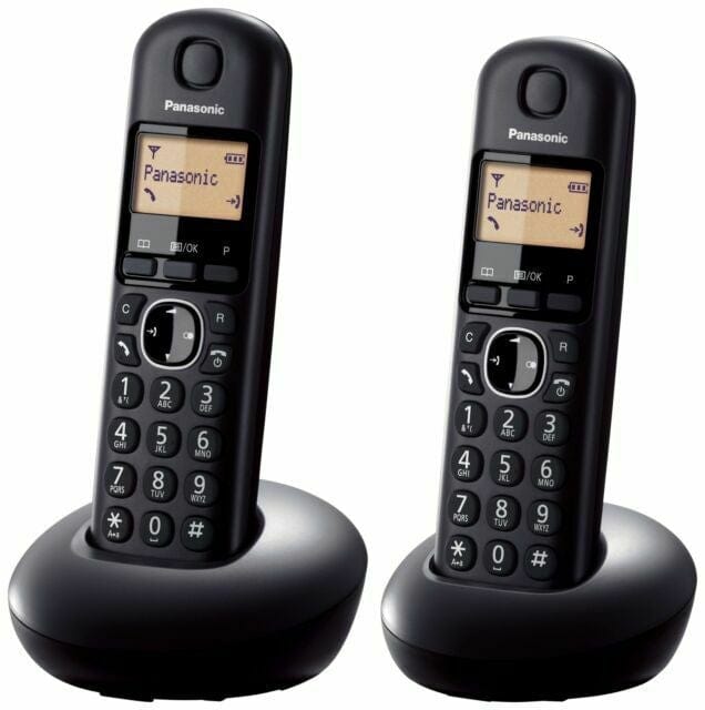 Panasonic KX-TGB212EB ECO Home Cordless Phone - Twin, Black