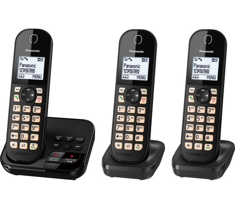 PANASONIC KX-TGC463EB Cordless Phone - Triple Handsets (Minor Box damaged)